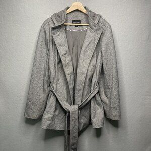 41 Hawthorn Gray Herringbone Peacoat Hooded Jacket 2X